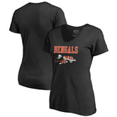 Women's Vintage Team Lockup V-Neck T-Shirt - Cincinnati Bengals
