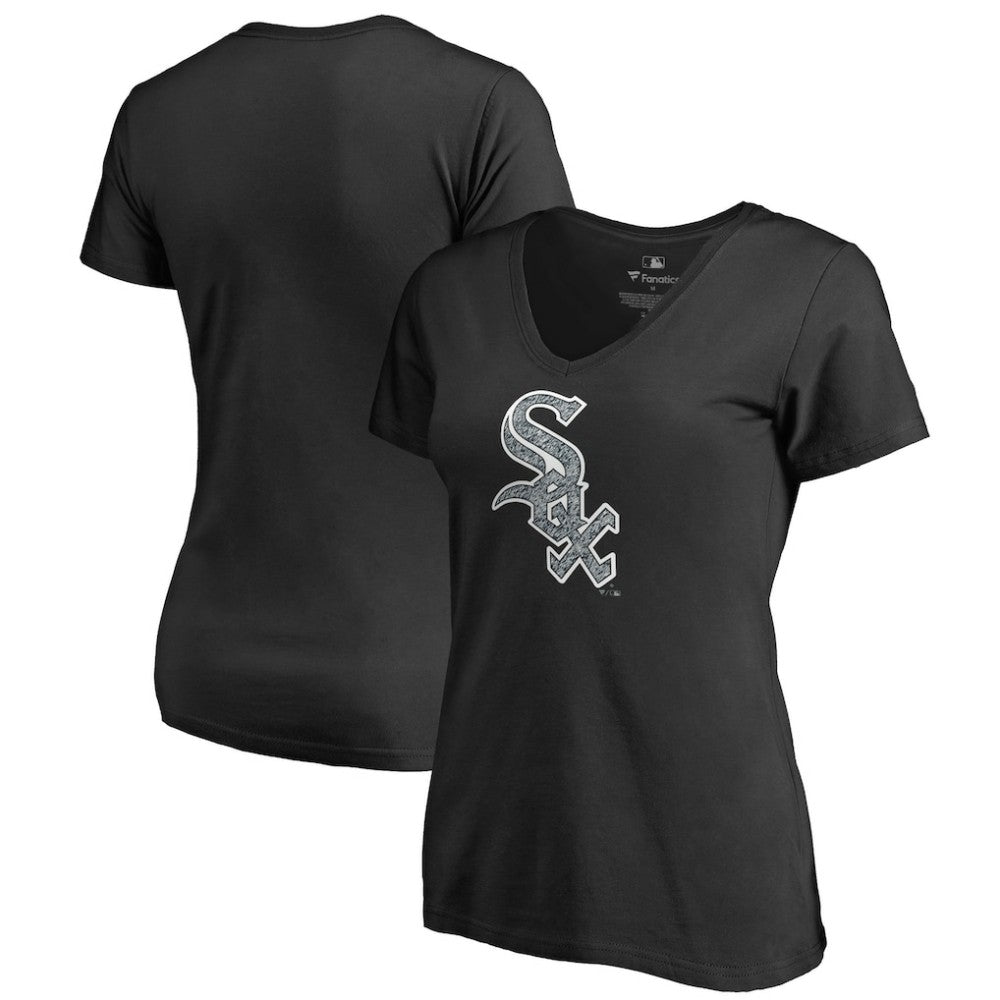MLB Chicago White Sox Women's Static Logo V-Neck T-Shirt