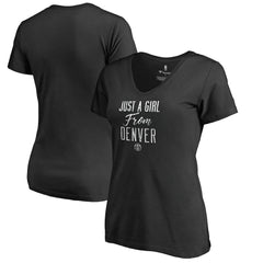 NBA Denver Nuggets Women's Just a Girl V-Neck T-Shirt sale