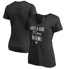 NBA Miami Heat Women's Just a Girl V-Neck T-Shirt