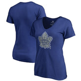 NHL Royal Toronto Maple Leafs Women's Static Logo V-Neck T-Shirt