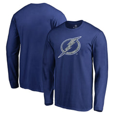 NHL Blue Tampa Bay Lightning Static Logo Long Sleeve T-Shirt