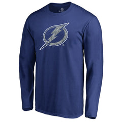 NHL Blue Tampa Bay Lightning Static Logo Long Sleeve T-Shirt
