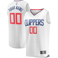 NBA LA Clippers Youth Fast Break Custom Replica Jersey White