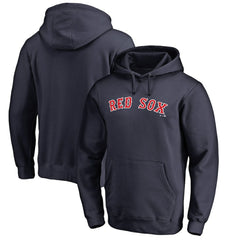 MLB Boston Red Sox Official Wordmark Fitted Pullover Hoodie