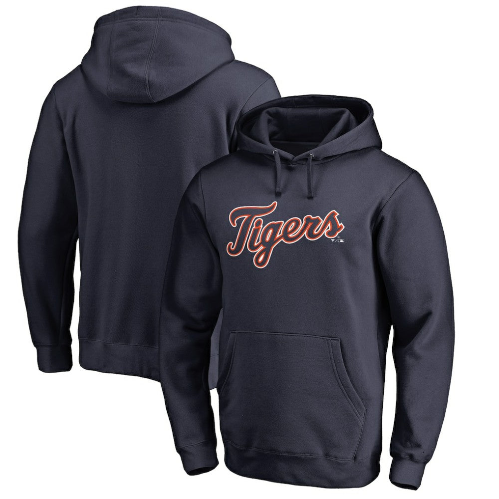 MLB Detroit Tigers Official Wordmark Fitted Pullover Hoodie
