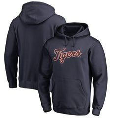 MLB Detroit Tigers Official Wordmark Fitted Pullover Hoodie