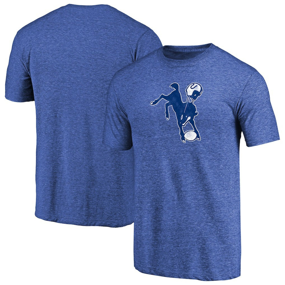 Throwback Logo Tri-Blend T-Shirt - Indianapolis Colts