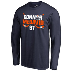 NHL Navy Connor McDavid Edmonton Oilers Hometown Collection CM97 Long Sleeve T-Shirt