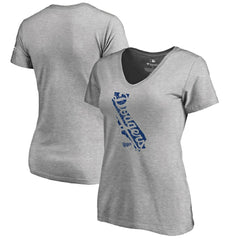 MLB Los Angeles Dodgers Women's Hometown Collection Knockout State V-Neck T-Shirt
