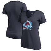 NHL Navy Colorado Avalanche Women's Fan Favorite Team Slogan V-Neck T-Shirt