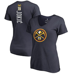 NBA Nikola Jokic Denver Nuggets Women's Team Backer Name & Number V-Neck T-Shirt sale