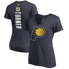 NBA Myles Turner Indiana Pacers Women's Backer Name and Number V-Neck T-Shirt