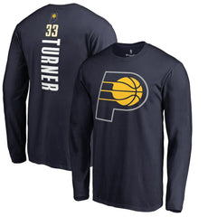 NBA Myles Turner Indiana Pacers Long Sleeve Backer Name and Number T-Shirt
