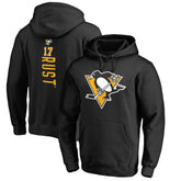 NHL Black Bryan Rust Pittsburgh Penguins Backer Name & Number Pullover Hoodie