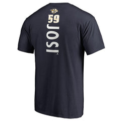 NHL Navy Roman Josi Nashville Predators Backer Name & Number T-Shirt