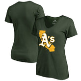 MLB Athletics Women's Hometown Collection The Big O V-Neck T-Shirt