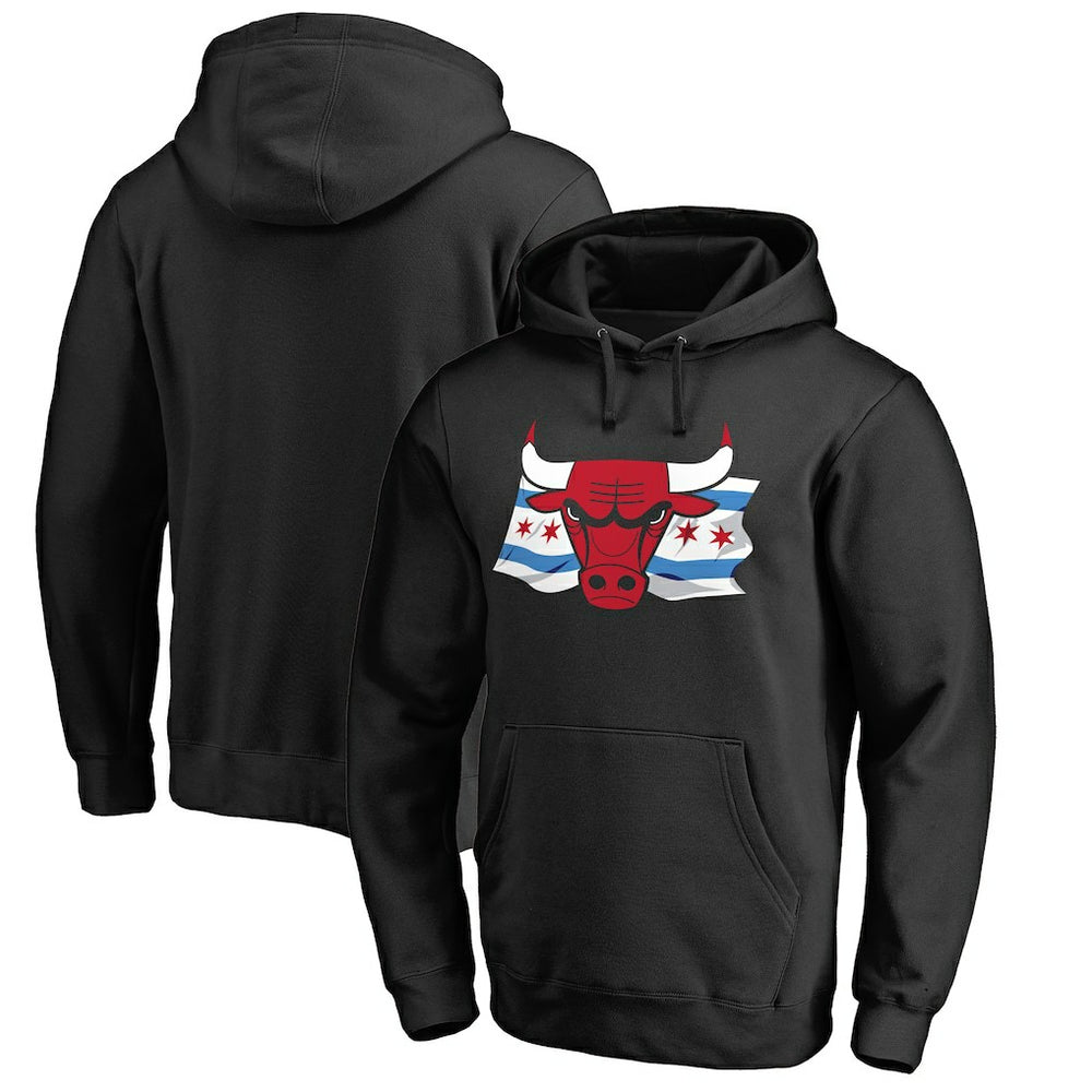 NBA Chicago Bulls Hometown Collection Chicago Flag Pullover Hoodie