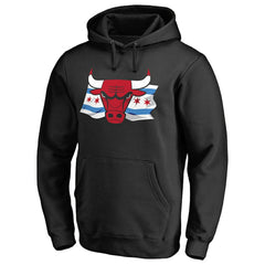 NBA Chicago Bulls Hometown Collection Chicago Flag Pullover Hoodie
