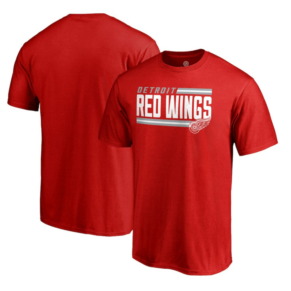NHL Red Detroit Red Wings Iconic Collection On Side Stripe T-Shirt