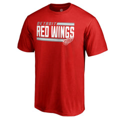 NHL Red Detroit Red Wings Iconic Collection On Side Stripe T-Shirt