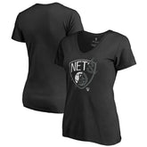 NBA Brooklyn Nets Women's X-Ray Slim Fit V-Neck T-Shirt