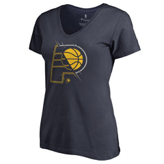 NBA Indiana Pacers Women's X-Ray Slim Fit V-Neck T-Shirt