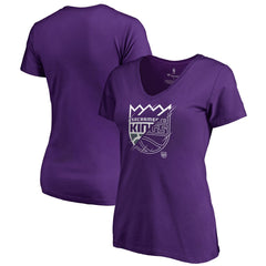 NBA Sacramento Kings Women's X-Ray Slim Fit V-Neck T-Shirt