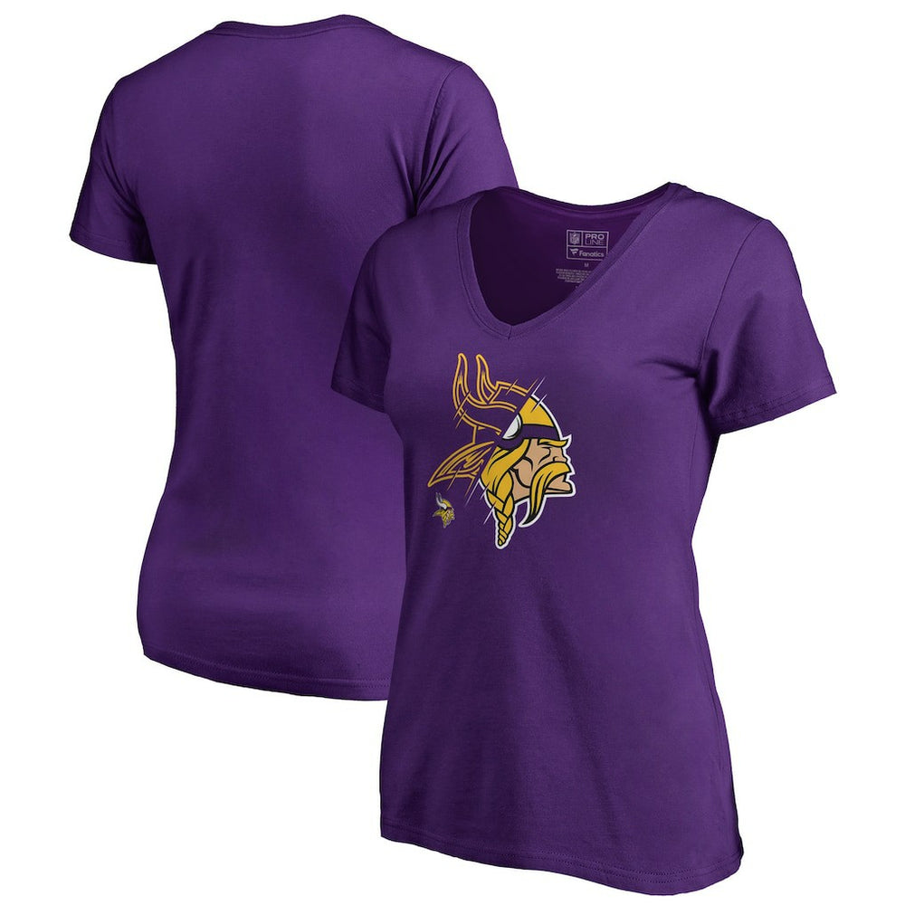 Women's X-Ray Slim Fit V-Neck T-Shirt - Minnesota Vikings