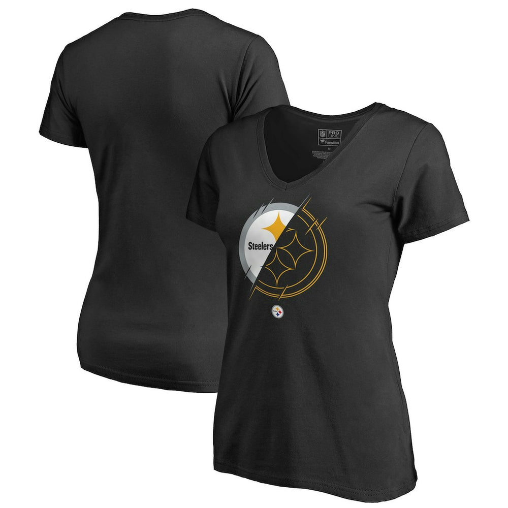 Women's X-Ray Slim Fit V-Neck T-Shirt - Pittsburgh Steelers