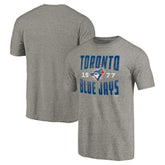 MLB Toronto Blue Jays Cooperstown Collection Antique Stack Tri-Blend T-Shirt