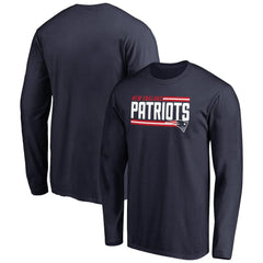 Iconic Collection On Side Stripe Long Sleeve T-Shirt - New England Patriots