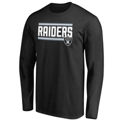 Iconic Collection On Side Stripe Long Sleeve T-Shirt - Las Vegas Raiders