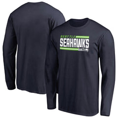 Iconic Collection On Side Stripe Long Sleeve T-Shirt - Seattle Seahawks