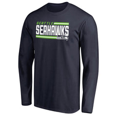 Iconic Collection On Side Stripe Long Sleeve T-Shirt - Seattle Seahawks
