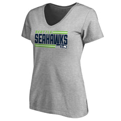 Women's Iconic Collection On Side Stripe V-Neck T-Shirt - Seattle Seahawks