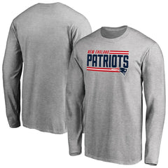 Iconic Collection On Side Stripe Long Sleeve T-Shirt - New England Patriots
