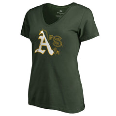 MLB Athletics Women's X-Ray V-Neck T-Shirt
