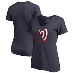 MLB Washington Nationals Women's X-Ray V-Neck T-Shirt