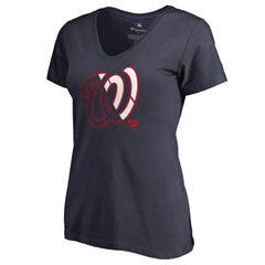 MLB Washington Nationals Women's X-Ray V-Neck T-Shirt