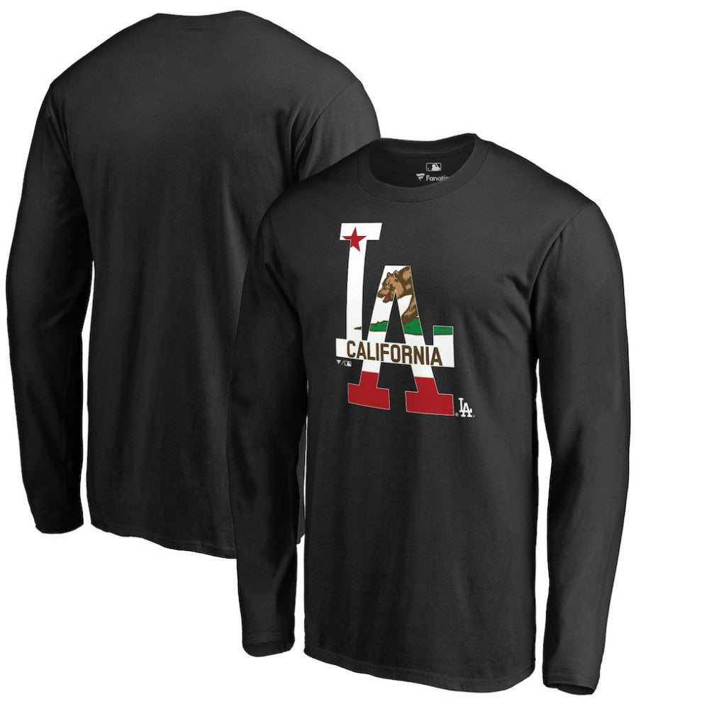 MLB Los Angeles Dodgers Hometown Collection Cali Flag Long Sleeve T-Shirt