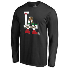 MLB Los Angeles Dodgers Hometown Collection Cali Flag Long Sleeve T-Shirt