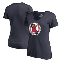 MLB California Angels Women's Cooperstown Collection Vintage Forbes V-Neck T-Shirt