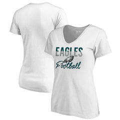 Women's Free Line V-Neck T-Shirt - Philadelphia Eagles