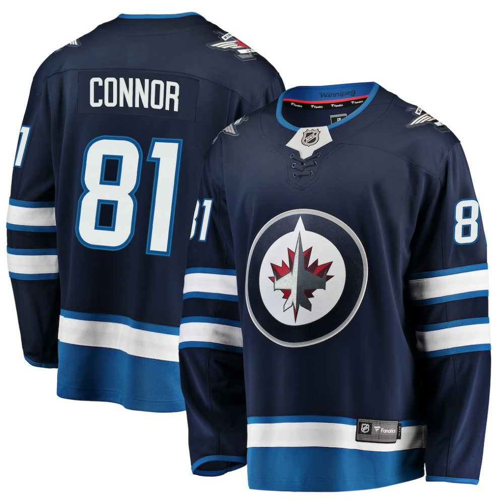 NHL Navy Kyle Connor Winnipeg Jets Fanatics Breakaway Replica Jersey