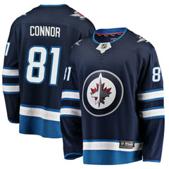 NHL Navy Kyle Connor Winnipeg Jets Fanatics Breakaway Replica Jersey