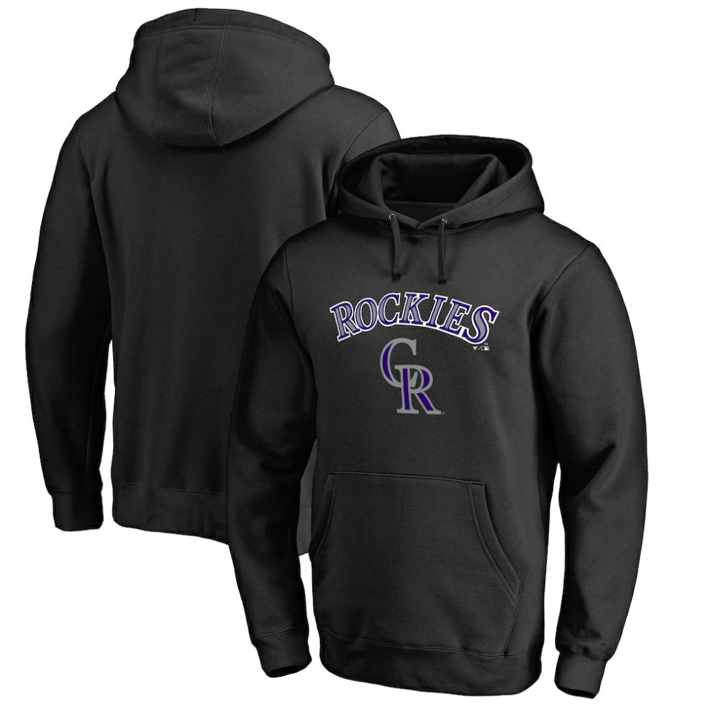MLB Colorado Rockies Team Lockup Fitted Pullover Hoodie