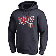 MLB Minnesota Twins Team Lockup Fitted Pullover Hoodie