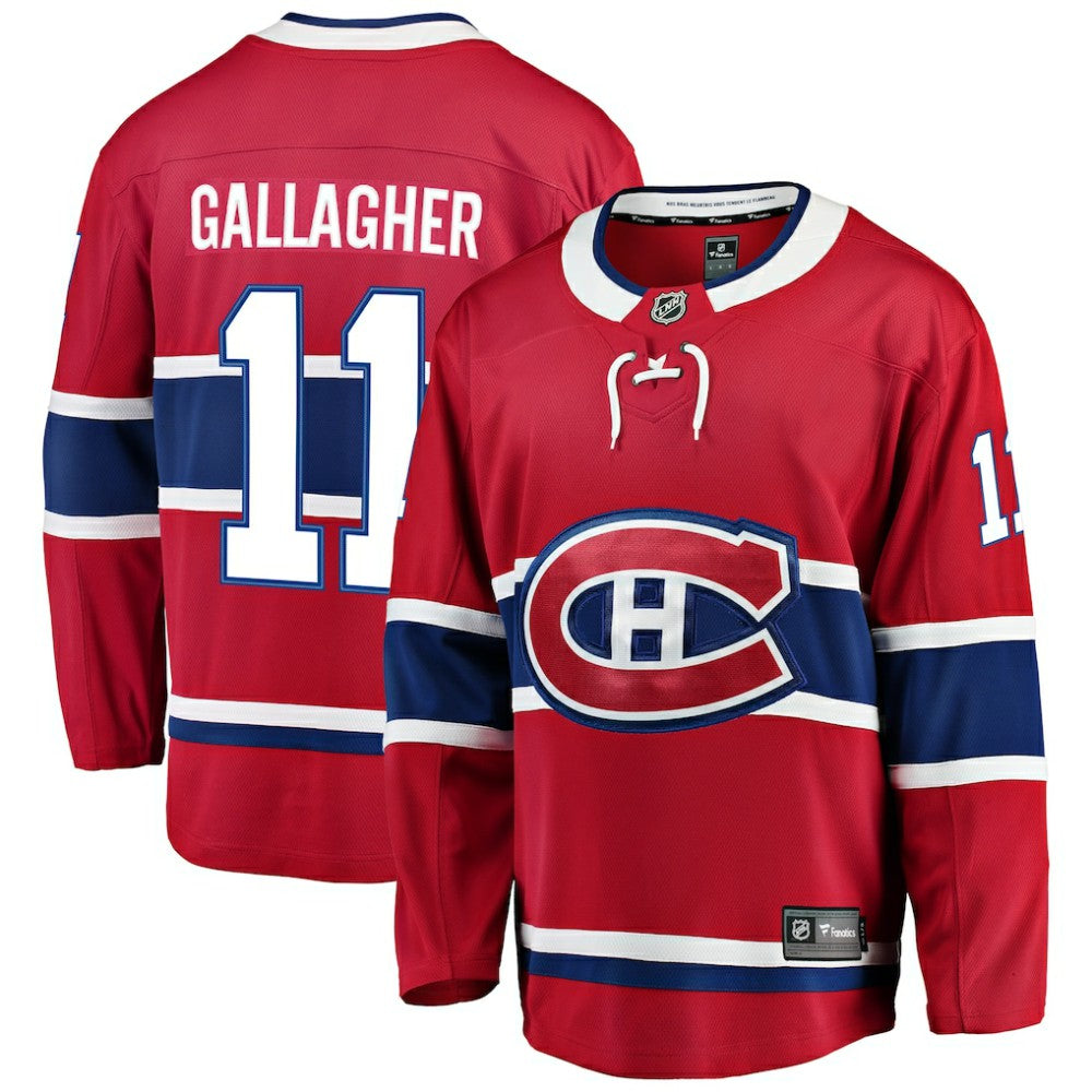 NHL Red Brendan Gallagher Montreal Canadiens Fanatics Breakaway Player Jersey