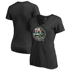 NHL Black New York Islanders Women's Lovely V-Neck T-Shirt